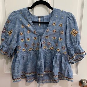 FREE PEOPLE flirty flow mid crop top